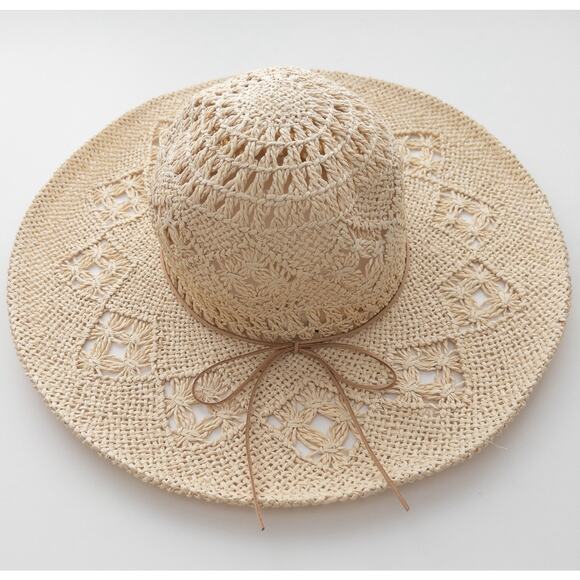 Lucky Brand Paper Straw Boho Hat One Size - Picture 3 of 9